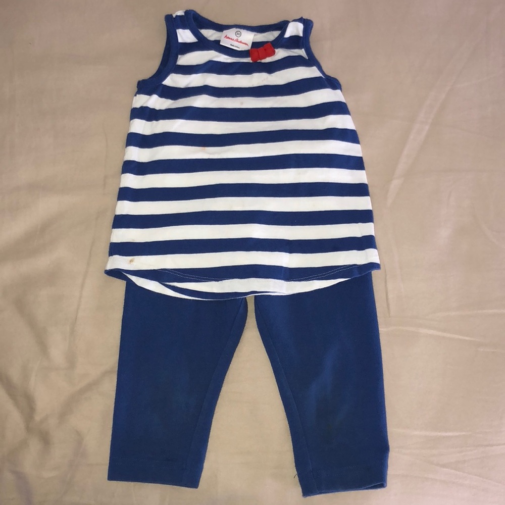Hanna Andersson Striped Tank Top and Crop Leggings